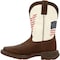 Durango Kids Western Boot, 3 M, Leather, 8 in H, Bay Brown/White DBT0234C - alternate 5